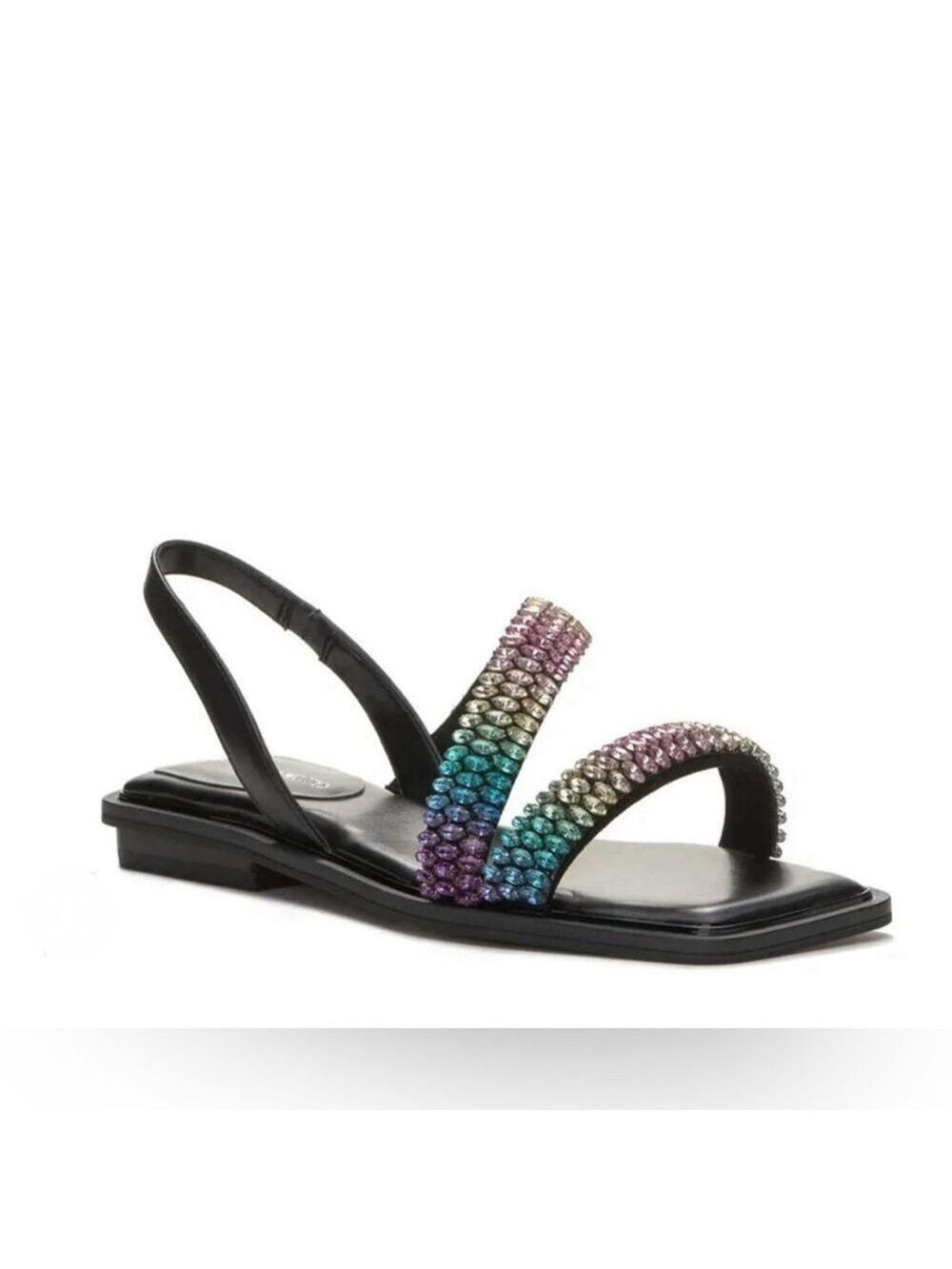 Vince Camuto Womens Prizza Embellished Slingback Strappy Sandals Shoes NWT